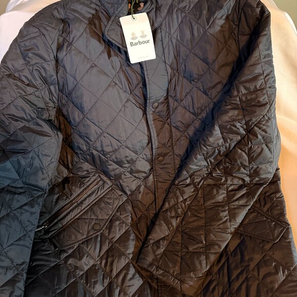 BARBOUR Flyweight Chelsea Quilted Jacket in Navy Blue MSRP$250 British Luxury-L - Picture 4 of 7